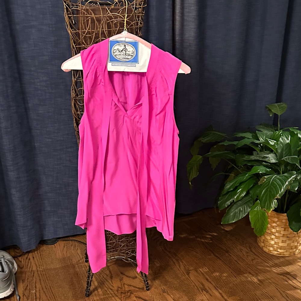 Lilly Pulitzer Vibrant Pink Sleeveless Blouse
